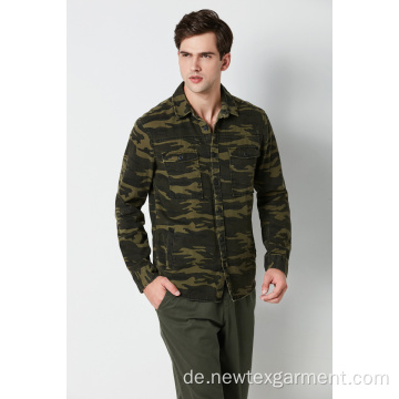 Herren Baumwoll Twill Shirt